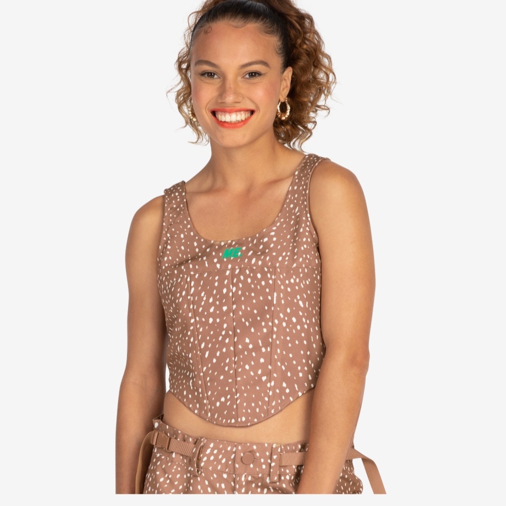 Melody Ehsani Chambray Corset Top